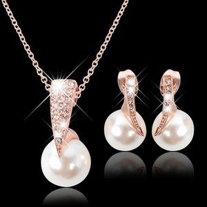 Crystal & Faux Pearl Jewelry Set